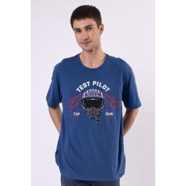 Imagem de Camiseta Top Gun Born To Fly - Piticas, M, Azul petróleo