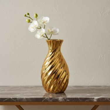 Imagem de Mini Vaso Decorativo Metalizado Dourado Rosé Gold ou Prata Para Sala Q