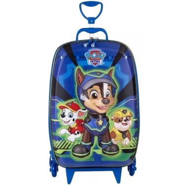 Imagem de Mochila Escolar de Rodinhas Mala 3D Patrulha Canina Maxtoy COR Azul