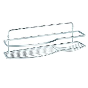 Imagem de Porta Shampoo Sabonete Laminado Prateleira de Parede Suporte Cromado Organização Banheiro