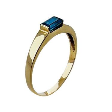 Imagem de Anel em Ouro 18k com Safira Azul - Joia Elegante e Exclusiva - Justino