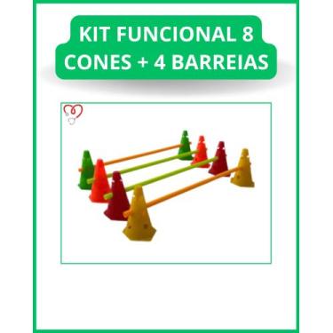 Imagem de Kit funcional 8 cones + 4 barreiras - AAZ Saúde