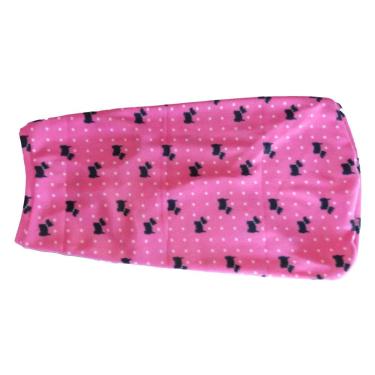 Imagem de Roupa capa soft pra cachorro rosa estampa dog e bolinhas G