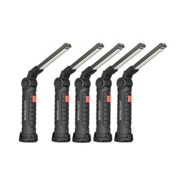 Imagem de Lanterna LED COB Portátil Recarregável Com USB, Lâmpada Magnética Susp