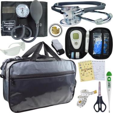 Imagem de Kit Enfermagem + Aparelho Medidor Glicose Completo Premium - Love Saud