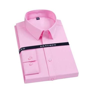 Imagem de Camisa Social Masculina Extra Grande 7XL De Fibra De Bambu Sem Necessi