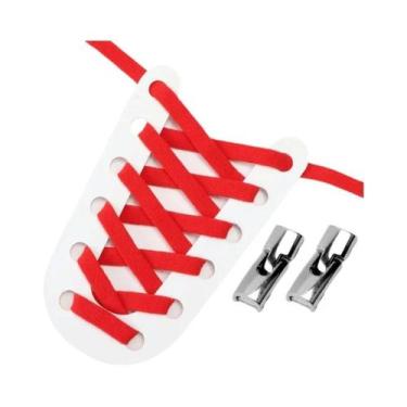 Imagem de Cadarços Elásticos Sem Amarração Para Crianças E Adultos Com Fecho Met