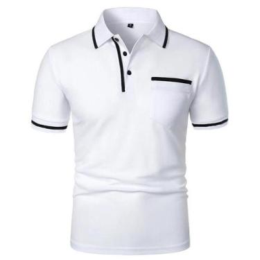 Imagem de Camisas Polo Masculinas Casuais De Verão, Respiráveis, De Manga Curta,