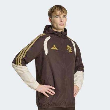 Imagem de Jaqueta Flamengo 26/27 Chuva Adidas Masculina, Marrom, M