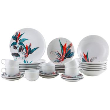 Imagem de Aparelho de Jantar Jogo de Chá 30 Peças - Germer Porcelanas Redondo Tr