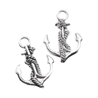 Imagem de Pingentes De Âncora De Navio Vintage Prateados Antigos, 20-52 Peças, D