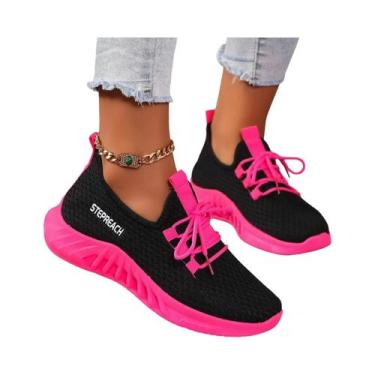 Imagem de Tênis Casuais Femininos Com Bloco De Cores Primavera 2023 Respirável L