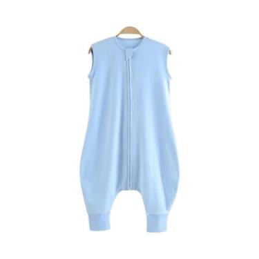 Imagem de Saco De Dormir Infantil De Verão Em Algodão Fino Com Listras E Pernas 