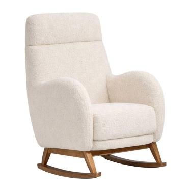 Imagem de Poltrona De Amamentação Laura Balanço Nina Bouclé Off White - Nexta Casa