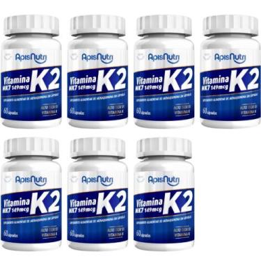 Imagem de 7x Vitamina K2 Mk7 149Mcg 60 Comprimidos - Apisnutri