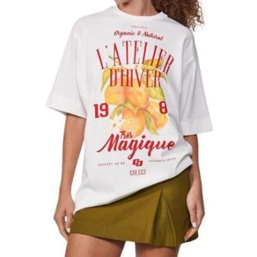 Imagem de Camiseta Colcci Oversized Estampada Feminina-Feminino