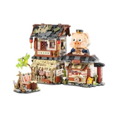 Imagem de Blocos De Montar Para Crianças Série Loz Street View Modelo De Cafeter