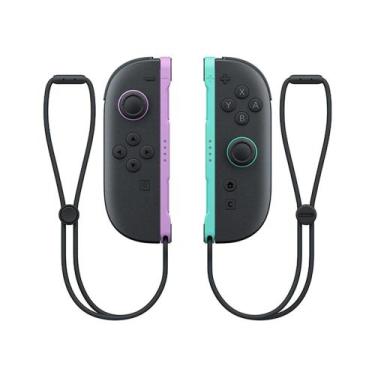 Imagem de Controle Joy-Con Nintendo Switch, Par (L/R), Roxo Claro e Verde Claro 