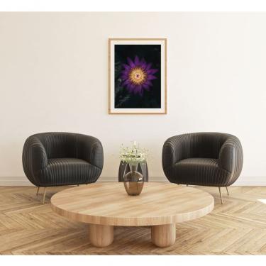 Imagem de Quadro Decorativo Elegância Sombria Floral Natureza Retangular 30X40 em Madeira com Vid...