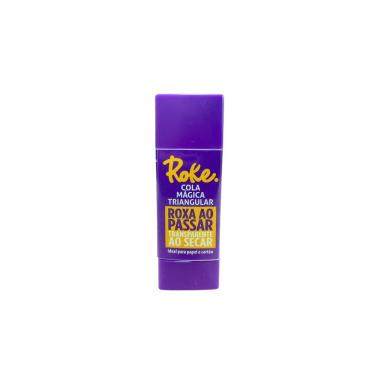 Imagem de Cola Bastão Magica Mais Mágica Triangular Roxa Aplicação Roxa Que Seca Transparente 25G Unidade Escolar Artesanal Roxo