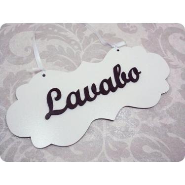 Imagem de Placa Branca Lisa para Porta de Lavabo - MDF 3mm, Elegante e Resistent
