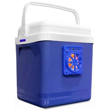 Imagem de Caixa Térmica 22L com Som Bluetooth USB FM LED RGB Bateria - Caixa Ter