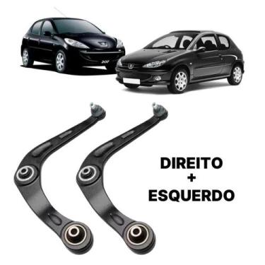 Imagem de Par Bandeja Peugeot 206/207 Completo C/Pivô & Buchas Novas - TRJ