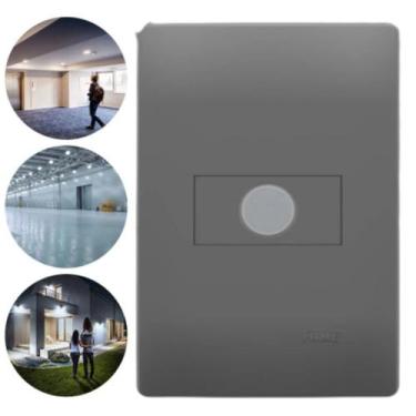 Imagem de Sensor de Presença Movimento Bivolt Habitat Onix Chumbo Fame