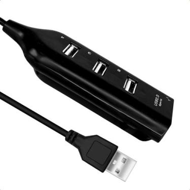 Imagem de Hub USB Compatível Com 4 Portas 2.0 High Speed - Hub High Speed
