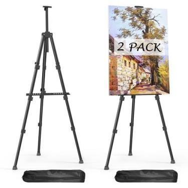 Imagem de Cavalete para pintura Aredy 168 cm ajustável e portátil, kit com 2 uni