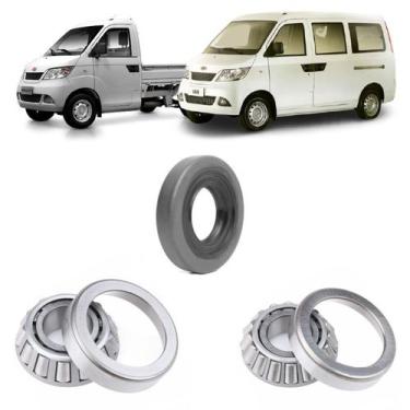 Imagem de Rolamentos Pinhão Diferencial Traseiro Rely Van e Picape Kit - AD Part