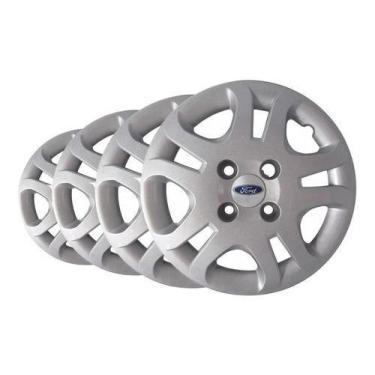 Imagem de Jogo de Carlota Prata Aro 14 Ford Fiesta Sedan 2011 2012 2013 - GFM