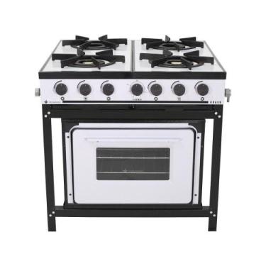 Imagem de Fogão A Gás Bravo Multicores 4 Bocas Com Forno Br4bf - Venâncio Branco