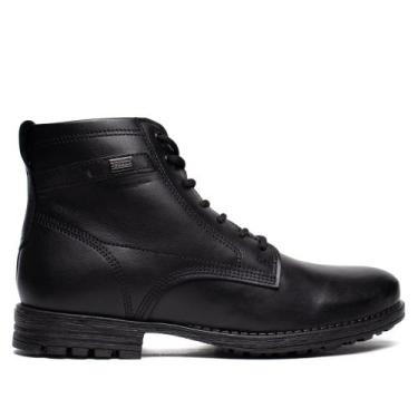 Imagem de Coturno Masculino Pegada Stretch Couro Amortech Preto, Preto, 39