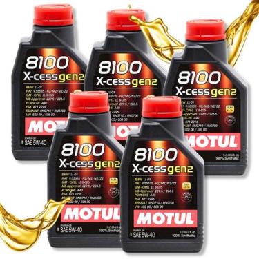 Imagem de Óleo Motul Para Carros 8100 5w40 Sintético Xcess gen2 5 Litros