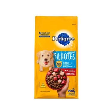 Imagem de Ração para Cães Pedigree Filhotes Sabor Carne, Frango e Cereais 900g