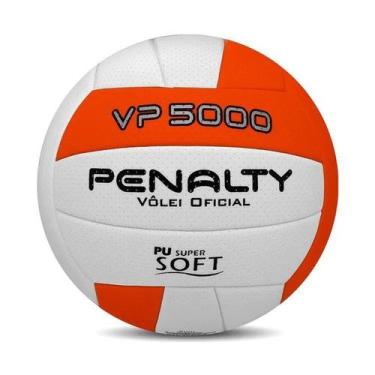 Imagem de Bola de Volei Penalty  Vp 5000 X, Branco, Laranja, UN