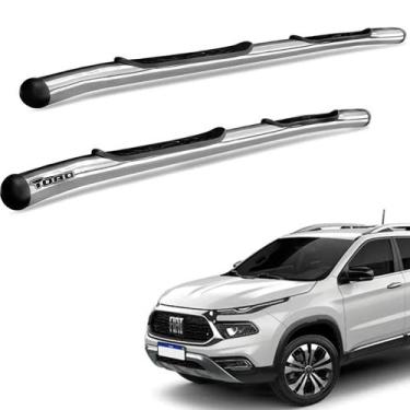 Imagem de Kit Estribo Lateral Track Fiat Toro Ranch 17 a 2026 Cromado