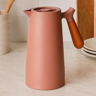 Imagem de Garrafa Térmica de Café 1L Premium Norden Rose com Cabo de Madeira - N