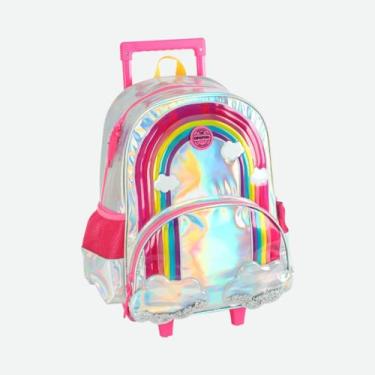 Imagem de Mochila Infantil Com Rodinhas Arco-Íris Luxcel - LUXCELL, Prata