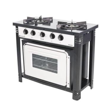 Imagem de Fogão Industrial Com Forno 2 Bocas Duplas Bravo Br2bf Branco - Venânci