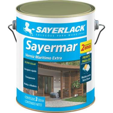 Imagem de Verniz Marítmo Extra Sayermar Transparente Brilhante 3 Litros - SB.232