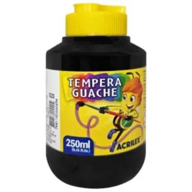 Imagem de Tempera guache 250ml preto -acrilex, Preto