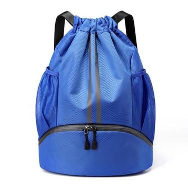 Imagem de Bolsa para futebol JELUTAR com cordão, resistente à água, 32 x 47 cm