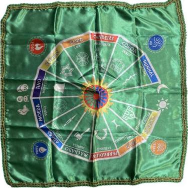 Imagem de Mandala Premium - Roda Cigana em Cetim 72x76cm - no-brand, Malachite