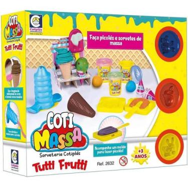Imagem de Massinha modelar coti massa cheiro tutti frutti sorveteria cotiplas - 