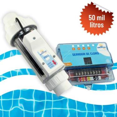 Imagem de Gerador de Cloro a Base de Sal para Tratamento de Piscina até 50 Mil L