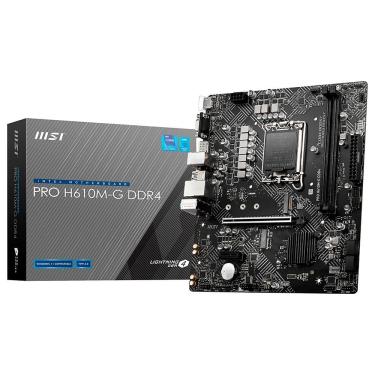 Imagem de Placa Mãe Pro H610M-G DDR4 Socket LGA 1700 com VGA e DDR4 para Uso Profissional e Pessoal MSI