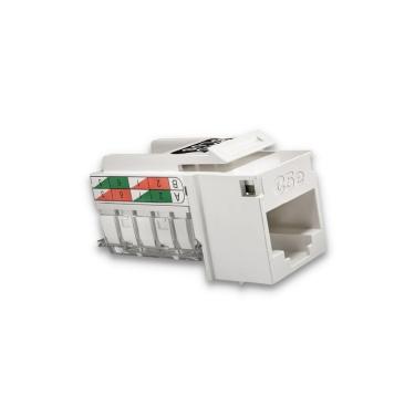 Imagem de Conector Fêmea para Cabo de Rede 35050411 Compatível com RJ-11 Suporte CAT.5e Branco Sohoplus