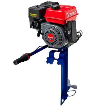 Imagem de Rabeta Vertical Motor Gasolina 7cv Partida Elétrica 212cc Branco - Pro